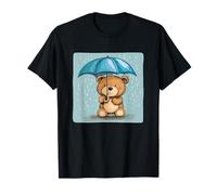 Dancing in the Rain Bear con divertente ombrello costume Maglietta