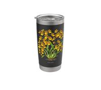 Dancing Lady Orchid pianta illustrazione Oncidium Bicchiere termico in acciaio inox doppia parete