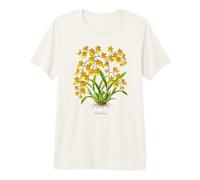 Dancing Lady Orchid pianta Illustrazione Oncidium Maglietta Premium