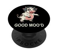 Dancing Mow Music DJ Good Mooh Mood Design PopSockets PopGrip Adesivo
