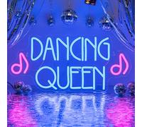 Dancing Queen - Insegna al neon a LED, dimmerabile, per camera da letto, sala feste, decorazione da parete e come regalo per gli appassionati di ABBA e amanti della danza