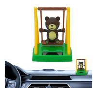 Dancing Sun Flower - Simpatico orso Swing Bear in ABS | Giocattolo solare con energia solare, senza batteria | Decorazione per cruscotto 'auto per divertimento, regalo, ufficio, scrivania o uso