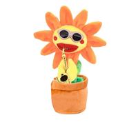 Dancing Sunflower Toy - Plush Soft Fabric 33cm 10.5x33cm | Talking Repeating with Saxophone Music, Early Learning, Sensory Play | Musical Gift Nursery Decor Indoor,Travel