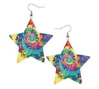 Dancing Thanksgiving Bear, orecchini da donna alla moda, orecchini pendenti celesti, gioielli a forma di stella per un versatile, One Size, Pelle