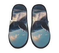 Dancing Whale Print Pantofole Unisex Pantofole Da Casa Lavabili Scarpe Da Casa Per Esterno Bagno Uomo L