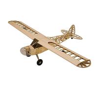 Dancing Wings Hobby J3 Balsa Wood Model Aircraft 4CH Radio Remote Controlled RC Planes for Beginners 1180mm Laser Cut Airplane Model Kits to Build and Fly (S0802)