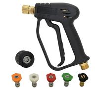 DANCINGBOAR Pistola per Idropulitrice ad Alta Pressione, 5000PSI Pistola per Schiuma per Idropulitrice con 5 Ugelli di Spruzzatura, M22 14MM al Connettore Rapido per Karcher Tubo Lavaggio Auto