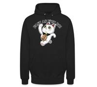 Dandadan Turbo-Granny Fast Cat - Felpa con cappuccio unisex | Gatto divertente e veloce con una targa in legno, ideale per gli amanti degli animali e gli appassionati di anime.