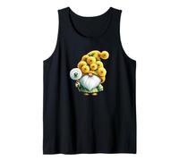Dandelion Flower Graphic For Women With Cute Floral Gnome Canotta