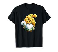 Dandelion Flower Graphic For Women With Cute Floral Gnome Maglietta