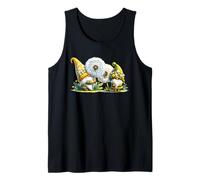 Dandelion Flower Graphic For Women With Funny Garden Gnomes Canotta