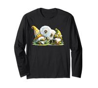 Dandelion Flower Graphic For Women With Funny Garden Gnomes Maglia a Manica
