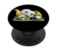 Dandelion Flower Graphic For Women With Funny Garden Gnomes PopSockets PopGrip Adesivo