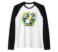 Dandelion Wishes Prints For Women With Cute Summer Gnome Maglia con Maniche Raglan