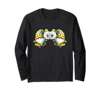 Dandelion Wishes Prints For Women With Funny Garden Gnomes Maglia a Manica