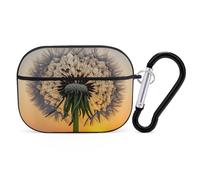 Dandelions at Sunset AirPod Pro, cover rigida antigraffio in policarbonato con portachiavi, accessori per AirPod Pro 2a/1a custodia, per donne e uomini, stile nero