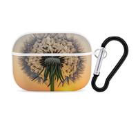 Dandelions at Sunset AirPod Pro, cover rigida antigraffio in policarbonato con portachiavi, accessorio per AirPod Pro 2°/1° custodia per donne e uomini, stile bianco