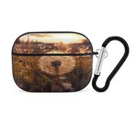 Dandelions at Sunset - Custodia protettiva antiurto per Airpods Pro, con moschettone, anti-caduta, per Airpods Pro di seconda generazione, colore: nero