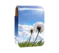 Dandelions in The Meadow Sunshine - Custodia per rossetti, portatile, da viaggio, con specchio, mini scatola per rossetti, da donna, Multicolore, 9.5x2x7 cm/3.7x0.8x2.7 in