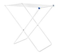 DanDiBo 93918 - Stendibiancheria pieghevole, in metallo, senza ruote, pieghevole e salvaspazio, colore: Bianco