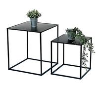 DanDiBo 96252 - Set di 2 tavolini da salotto in metallo, 52 cm e 42 cm