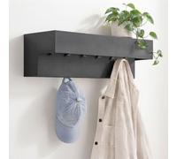 DanDiBo Appendiabiti da parete con ripiano, 60 cm, in metallo, appendiabiti da parete, moderno