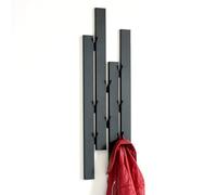 DanDiBo Appendiabiti da Parete Nero in Metallo 96642 Appendiabiti da Muro con 8 Ganci Design Moderno per Ingresso Appendiabiti a Barra