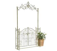DanDiBo Arco per rose con porta in metallo, stabile, larghezza 130 cm, arco per tralicci, 93997, arco rotondo da giardino, resistente alle intemperie