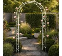 DanDiBo Arco per rose, zincato massiccio, 135 cm, resistente alle intemperie, 96518, arco rotondo, per rampicanti, zincato a caldo