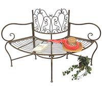 DanDiBo Panca Rotonda in Metallo Panca da Giardino 2 sedute 135cm