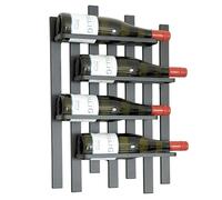 DanDiBo Portabottiglie da parete in metallo, colore nero, moderno, 96691