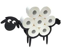 DanDiBo Portarotolo carta igienica nero pecora in legno porta rotolo WC porta carta igienica porta rotolo