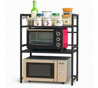 DanDiBo Scaffale per microonde a 3 livelli, 40 - 64 cm, regolabile, per microonde, 96614