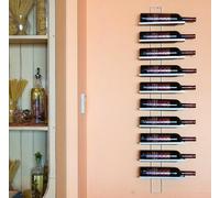 DanDiBo Scaffale Vini Dies White 116 cm in Metallo per 10 Bottiglie Supporto Bottiglie Scaffale a Parete Porta Bottiglie