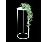 DanDiBo Sgabello per fiori in metallo, bianco, rotondo, tavolino da tavolo 96483 (70 cm)