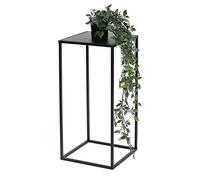 DanDiBo Sgabello per fiori in metallo nero, rettangolare, 60-50 cm, tavolino da tavolo 96312 con colonna di fiori, moderno supporto per piante (50 cm)