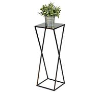 DanDiBo Sgabello per fiori in metallo, rettangolare, 68 cm, 437, colore: nero
