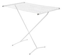 DanDiBo Stendibiancheria da bagno bianco 93874 pieghevole sottile metallo senza ali senza ruote salvaspazio pieghevole