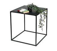 DanDiBo Tavolino da salotto, in metallo, colore nero, 96252 (60 cm)