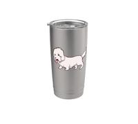 Dandie Dinmont Terrier Kawaii Bicchiere termico in acciaio inox doppia parete