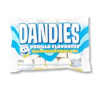 Dandies Marshmallow vegani aromatizzati alla vaniglia - 200 g | Adatto per vegetariani | Senza glutine | Non OGM | Senza aromi o colori artificiali | Kosher | Senza allergeni | Snack a base vegetale