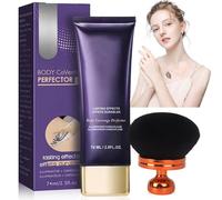 Dandin All Over Complexion Perfector con pennello, copertura del corpo perfetta per gambe, copertura del tatuaggio, impermeabile, trucco delle gambe impermeabile con pennello per il trucco