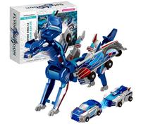 Dandin Robot trasformabile in 2 pezzi, robots unicorno, robot combinato con trasformazione a collisione, set robot unicorno, giocattolo auto unicorno, regalo di compleanno (B)