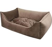 Dandy Dog Cuccia per cani Magic Velvet Tortora, sfoderabile e imbottitura, lavabile, in velluto di alta qualità, resistente, made in Germany, taglia M
