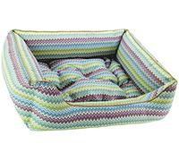 Dandy Dog Zik Zak No. 1 - Cuccia per cani sfoderabile e imbottita, lavabile, resistente, di alta qualità, made in Germany, taglia XL, blu/multicolore