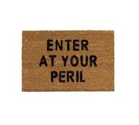Dandy Mat William Armes, Tappetino con Messaggio Enter At Your Peril, Fibra Coir PVC, Marrone, 50 x 65 cm