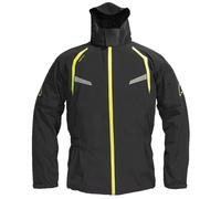 DANE Byge XPR-Tex Giacca antipioggia da moto, nero/giallo, Taglia L