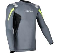 DANE Camicia funzionale a maniche lunghe, grigio-giallo, taglia 3XL per maschi