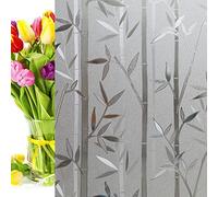 DANEXT Pellicola per Vetri Finestre Privacy Pellicola Autoadesivo Statico per Vetri Opaco Anti-UV Adesivi Decorazione Non Adesivo per Cucina Ufficio Balcone Modello di bambù (40×500cm/15.7×197in)
