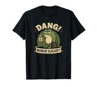 Dang Monday già Rana con caffè Sleepy Frog Coffee Maglietta